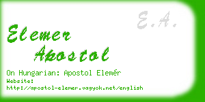 elemer apostol business card